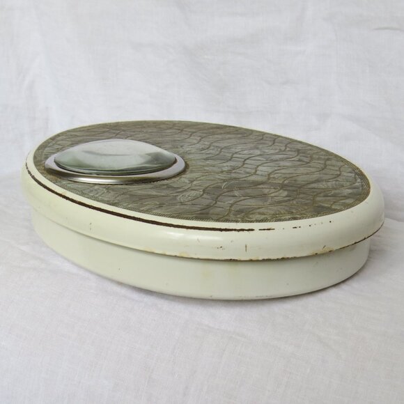 Vintage BORG Bathroom Scale MCM Retro Decor Works 1950's-60's Glass Bubble Dial - Picture 9 of 13